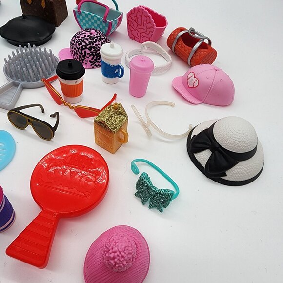 Lot of 52 Assorted LOL Surprise OMG Dolls Accessories Clothes Bottles Glasses - Picture 7 of 10